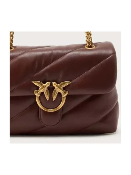 Pinko De piele geantă pe umăr LOVE CLASSIC roșu