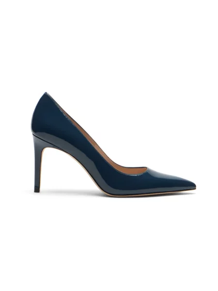 Czółenka Stuart Weitzman skórzana niebieska