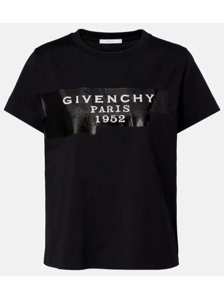 Tricou Givenchy zdrențuiți din jerseu negru