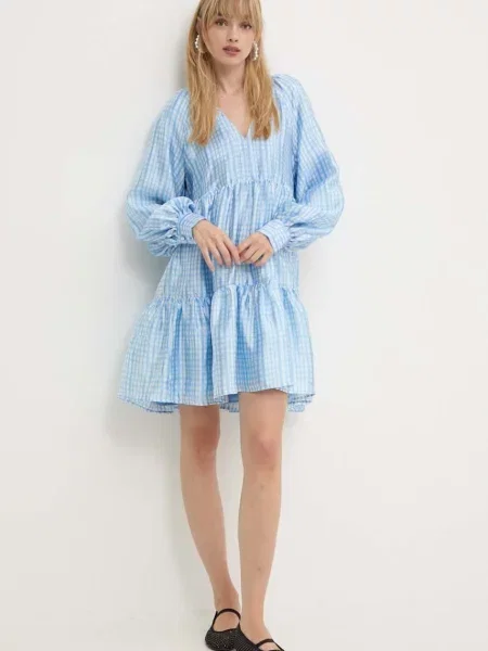 Stine Goya rochie mini oversize albastru