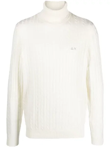 Pulover Sun 68 cu broderie alb