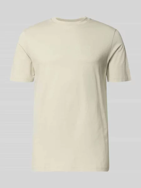 T-shirt o kroju regular fit z czystej bawełny model TE_LOGO' Boss Orange beżowa
