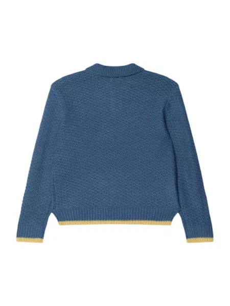 Dzianinowy sweter Obey niebieski