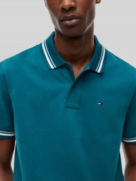 Koszulka polo z czystej bawełny o kroju regular fit Tommy Jeans zielona