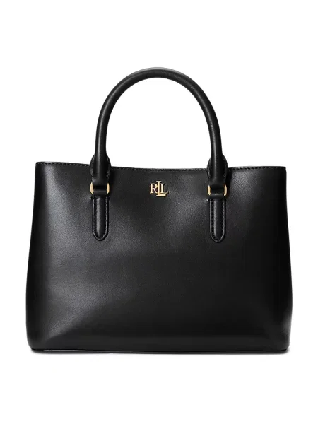 Kožna torba Lauren Ralph Lauren crna
