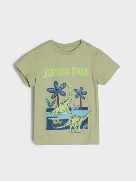 Sinsay Tričko Jurassic Park zelená