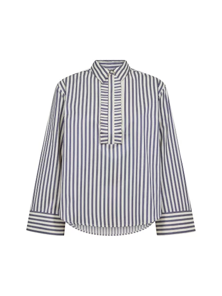 Co'couture Bluză Samson bleumarin alb