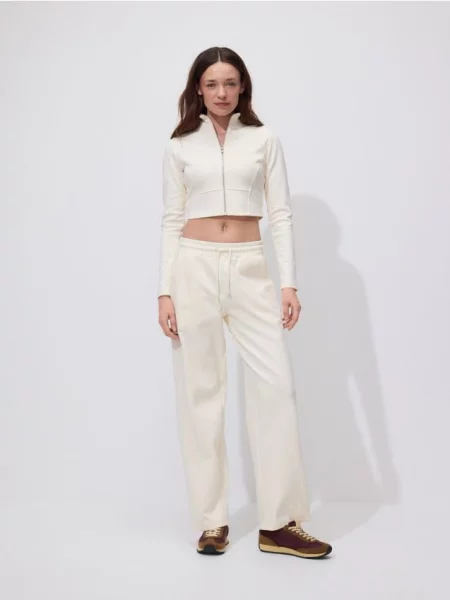 Reserved Світшот з високим коміром-стійкою світло-жовтий жовтий