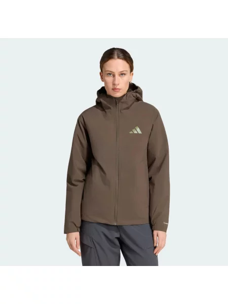 Kurtka z kapturem Terrex Multi Essentials CLIMAPROOF Insulated zielona