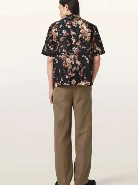 Шерстяные брюки Allsaints коричневые