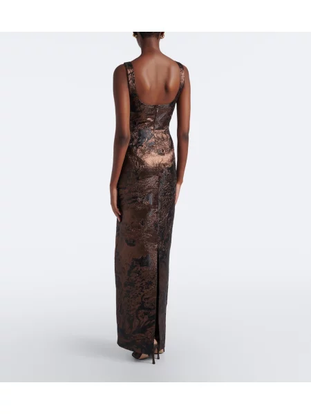 Rochie Simkhai din jacard maro