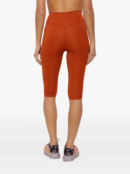 Sală de gimnastică leggings Adidas cu broderie cu dungi alb