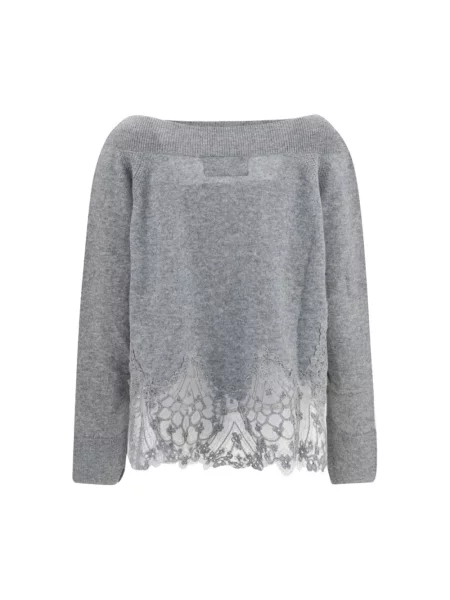 Sweter Ermanno Scervino z kaszmiru szary