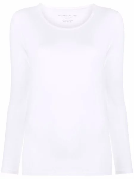 Lung tricou Majestic Filatures alb