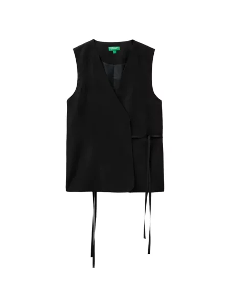 Vestă Benetton cu legături plic negru