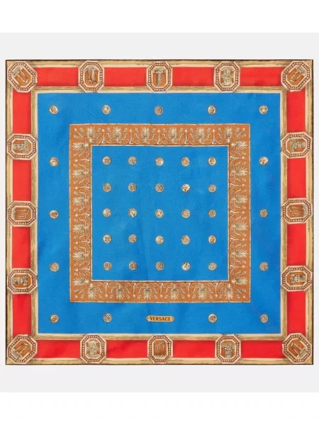 Svileni šal Versace s printom