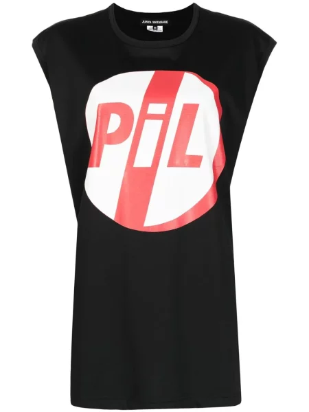 Koszulka Junya Watanabe bez rękawów z nadrukiem czarna