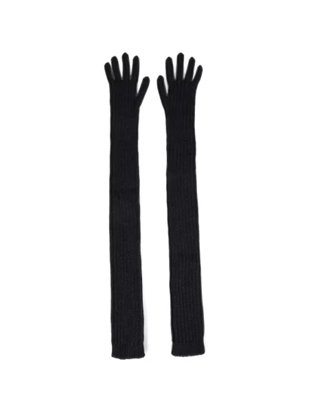 Mănuși Alberta Ferretti tricotate negru