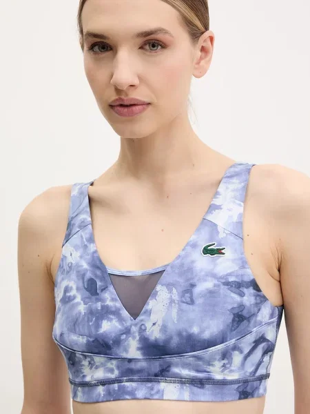 Спортен сутиен Lacoste с десен синьо