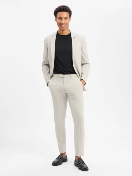 Finshley & Harding London garnitur Mężczyźni Slim Fit jednolity 44 szary