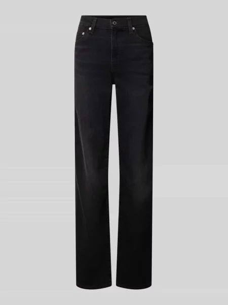Jeansy o kroju straight fit z mieszanki bawełny model Carrie' Levi's® 300 czarne