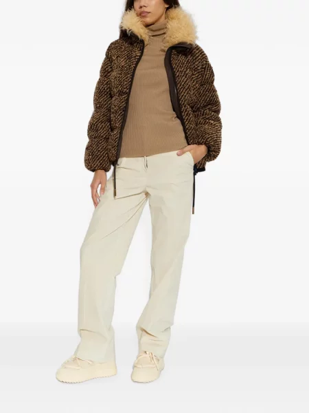 Geacă cu puf Moncler maro