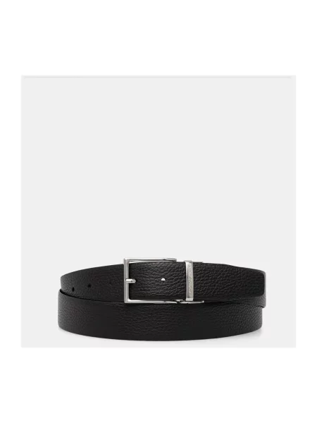 Emporio Armani pasek dwustronny czarny