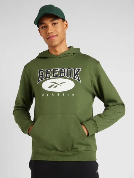 Reebok Classic felső férfi nyomott mintás kapucnis zöld