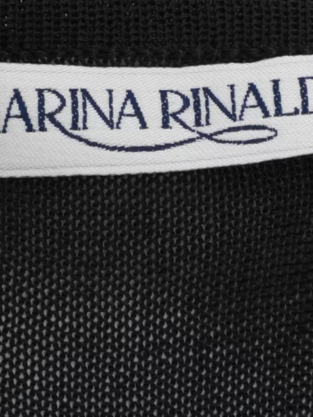 Koszulka Marina Rinaldi z dekoltem w serek czarna