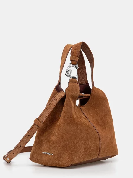 Замшевая сумка Coccinelle коричневая