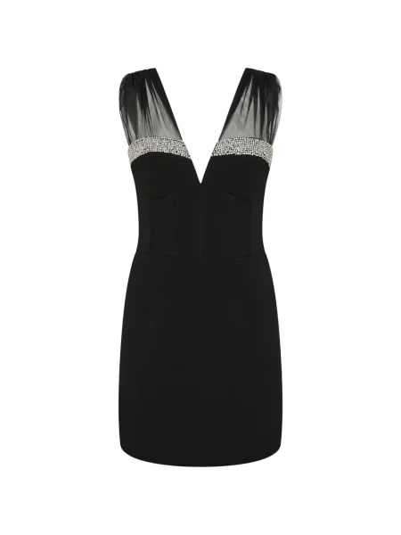 Rochie mini Rebecca Vallance cu mărgele de costum mini negru
