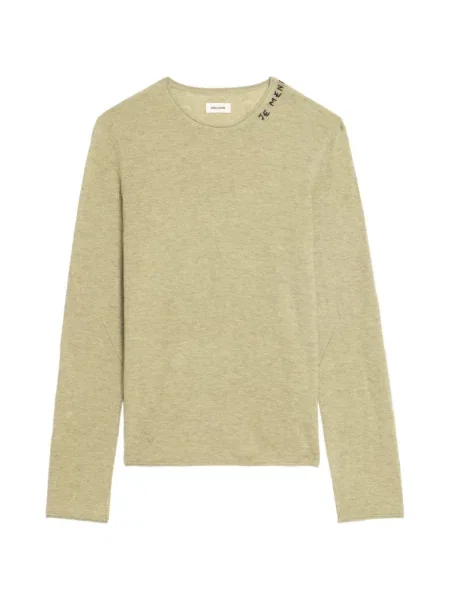 Pulover Zadig&voltaire cu broderie verde