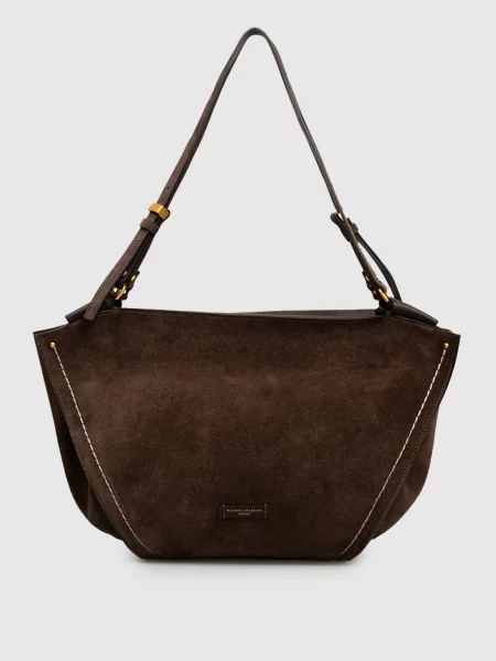 Замшева сумка-тоут BLOOM з логотипом Gianni Chiarini коричнева