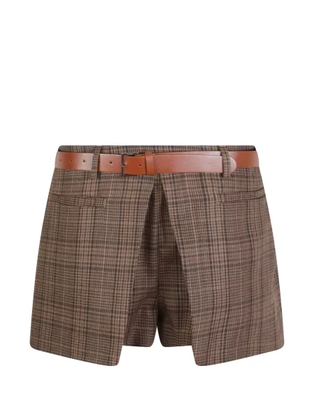 Cu centură pantaloni scurți Dondup maro