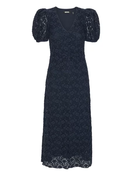 Rochie midi Rotate Birger Christensen din dantelă până la genunchi de costum albastru