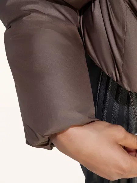 Adidas Originals Péřové Bundy Hooded Padded S Odnímatelnou Kapucí hnědá