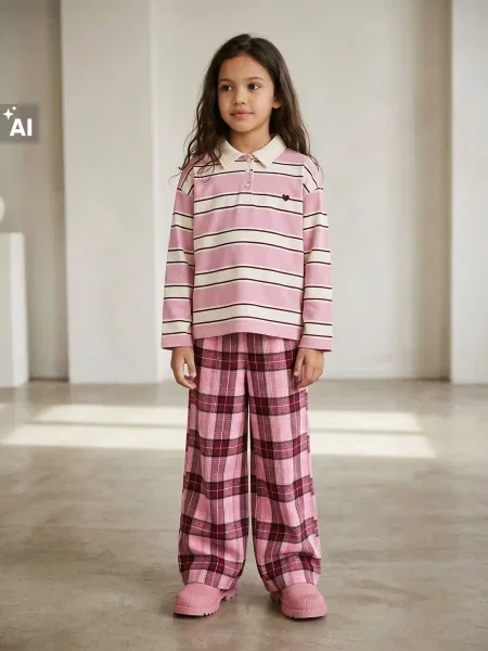 Sinsay Wide leg kostkované kalhoty vícebarevná