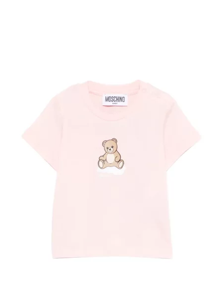 Koszulka dziecięca Moschino różowa