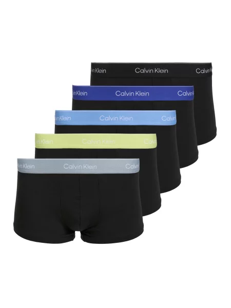 Boxeri pentru bărbați Calvin Klein Low Rise Trunk 5 perechi black wb/blue descent wb/green bi/khaki negru