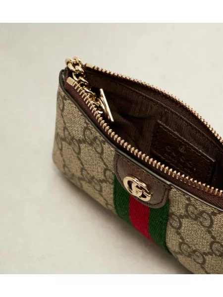 Portofel Gucci cu dungi bej