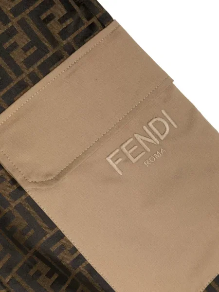 Dětské cargo kalhoty Fendi hnědé