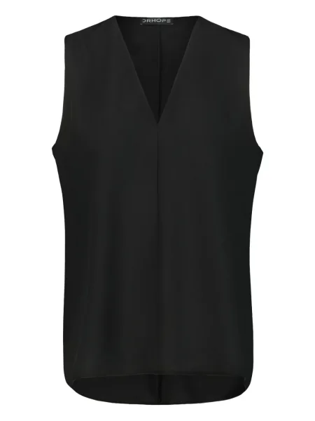 Bluzka Drhope z dekoltem w serek czarna