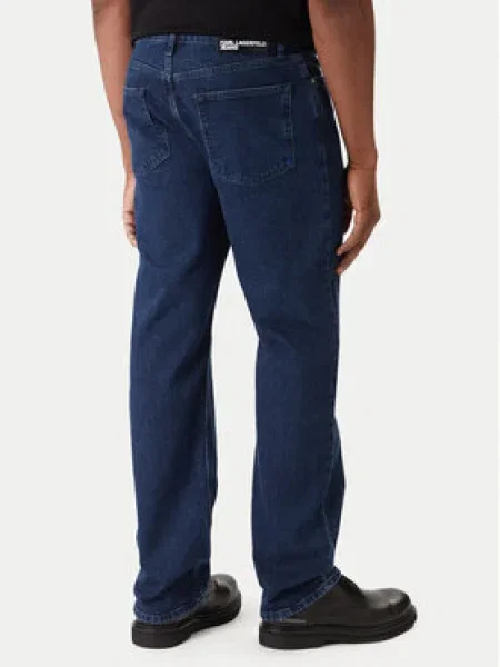 Karl Lagerfeld Jeans Džínsy Tmavomodrá Straight Fit modrá