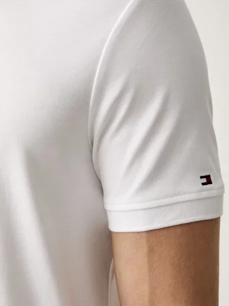 Tommy Hilfiger тениска с яка мъжка от бяло