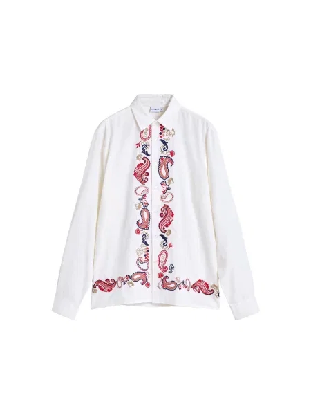 Desigual Cămașă bej / albastru închis / roșu alb
