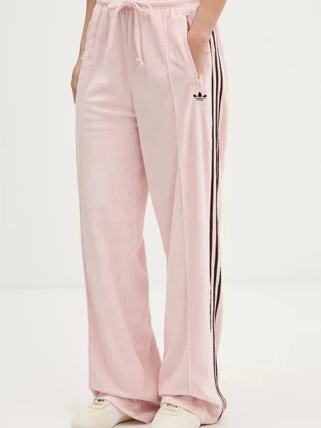Adidas Originals pantaloni de trening Terry Towel Firebird roz