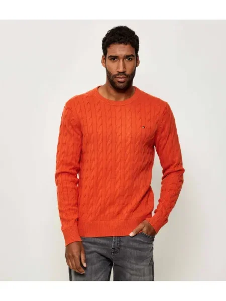 Tommy Hilfiger Pulover TH x F.C. Liverpool portocaliu