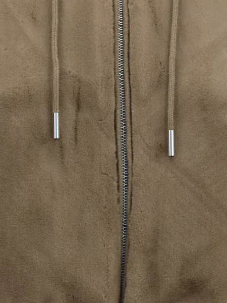 Cardigan Moose Knuckles cu blană maro