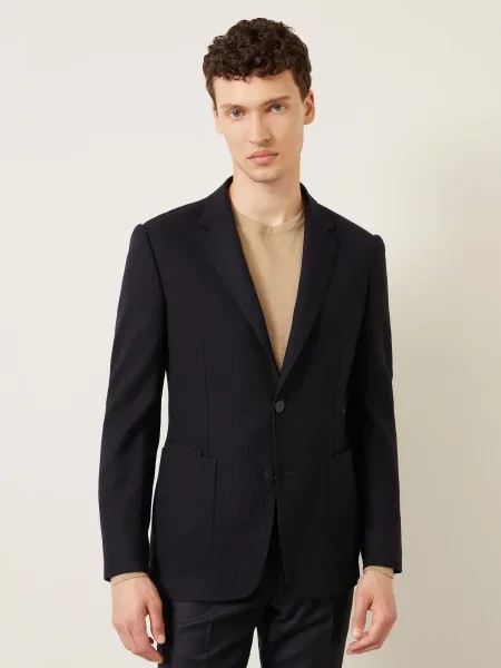 Zegna Sako Drop 7 Extra Slim Fit tmavě modrá