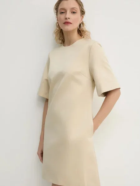 By Malene Birger rochie HARPERZ mini drept bej